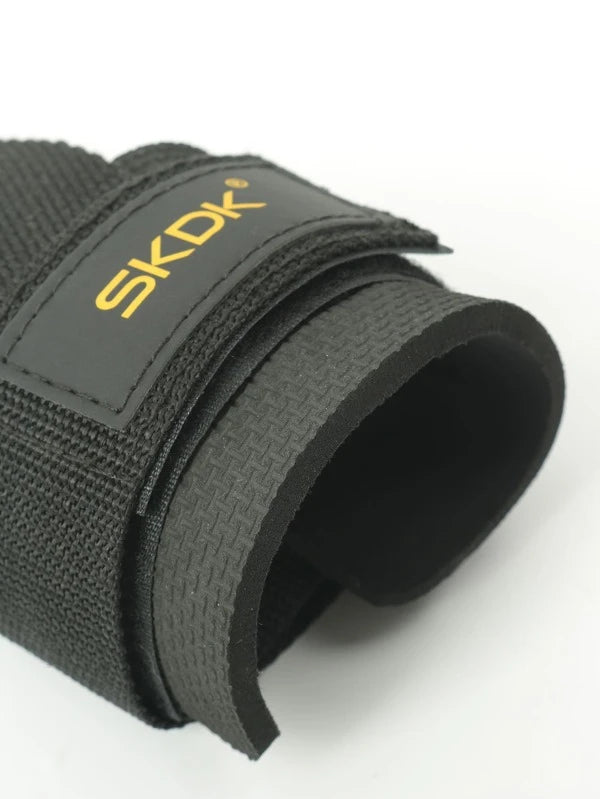 7152 1a-099 SKDK  Muñequeras de gimnasio con empuñaduras extra para entrenamiento de fuerza peso muerto