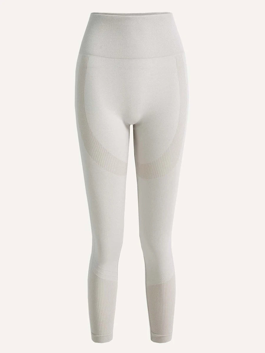 8339 1t-007 Leggings deportivos de cintura ancha