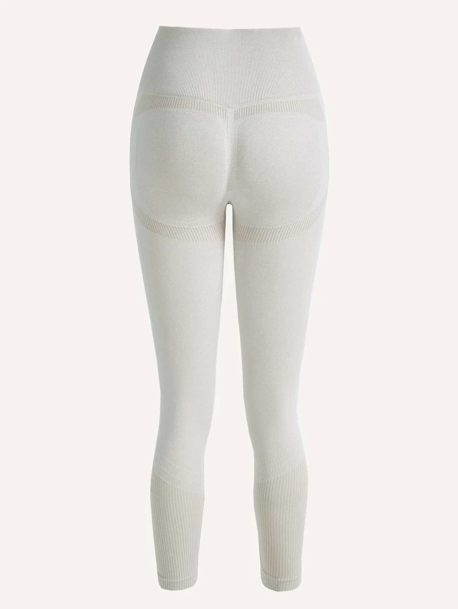 8339 1t-007 Leggings deportivos de cintura ancha
