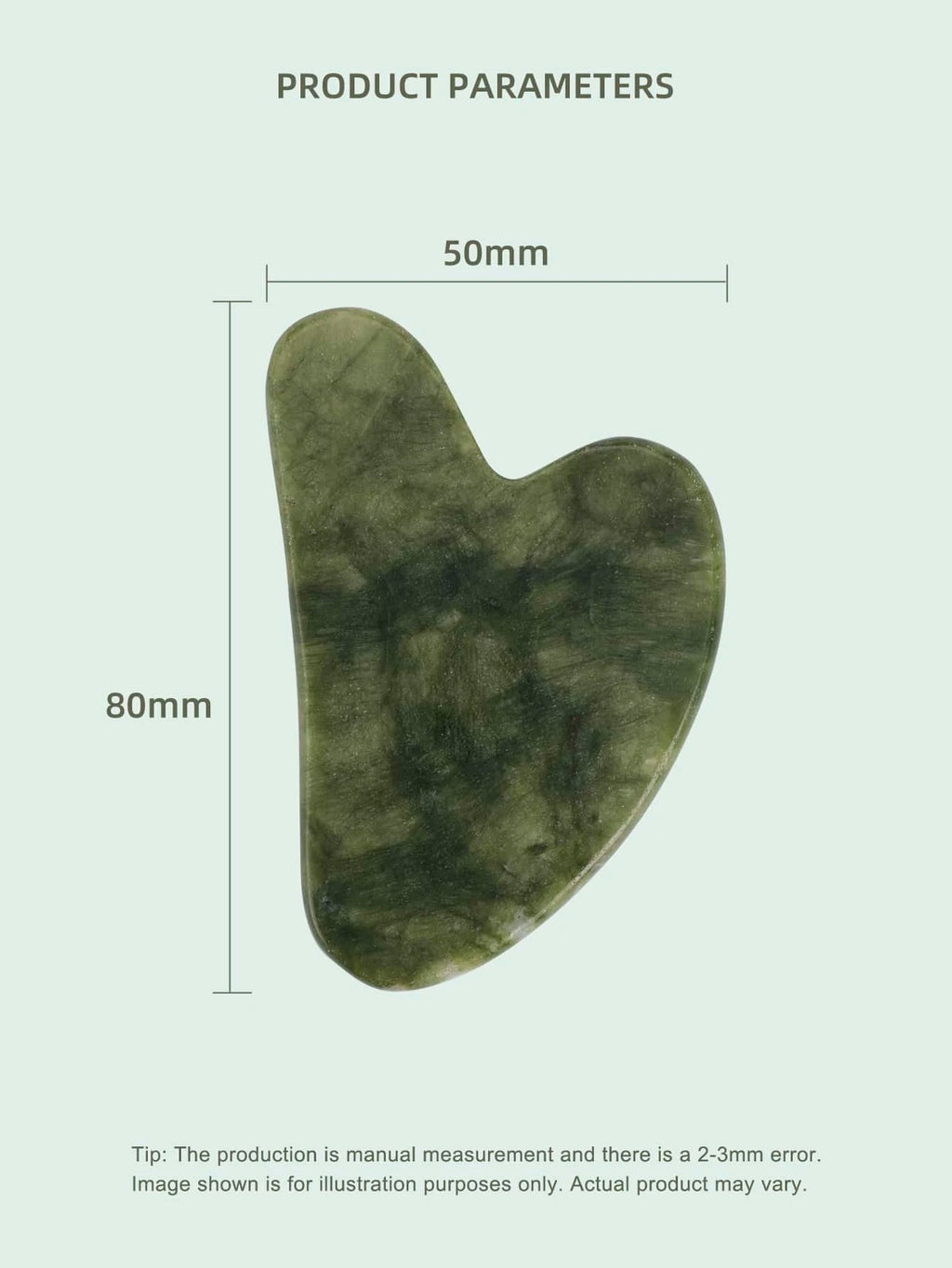14099 1b-04-10 Tablero Gua Sha con diseño de corazón