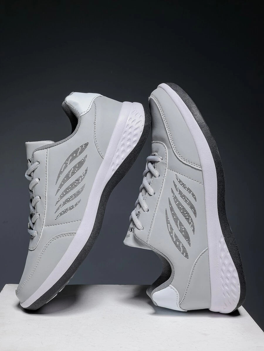 8726 1c-024 Zapatillas deportivas delanteras con cordones y estampado de letras para hombre