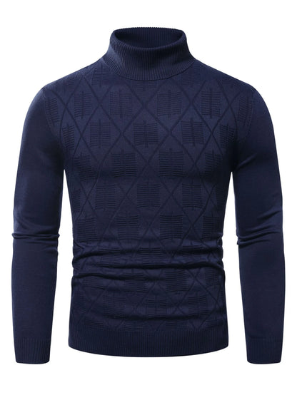 7753 1a-047 Jersey unicolor cuello alto para hombre