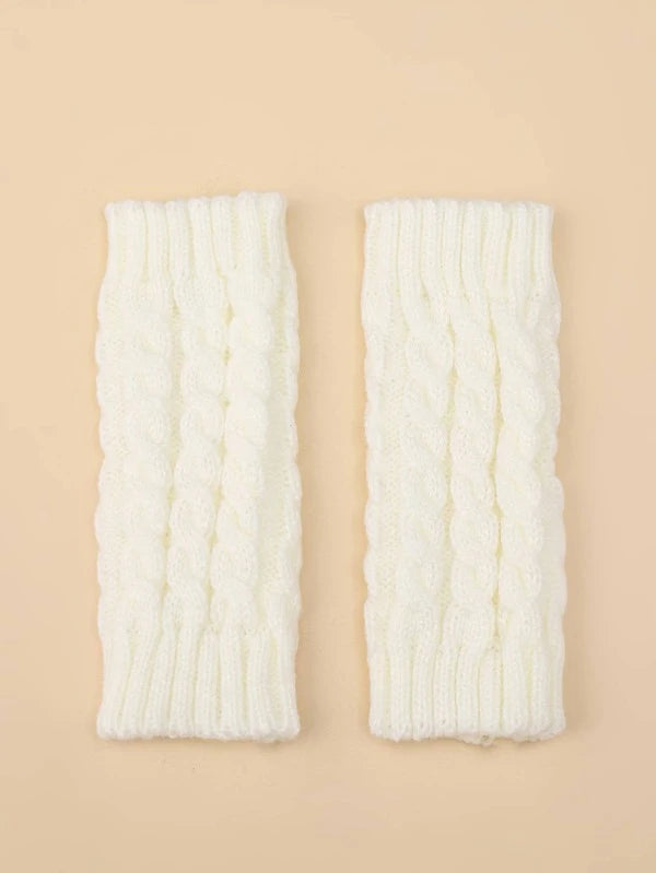 7331 1a-045 Guantes Cortos Sin Dedos Blancos Full Twist