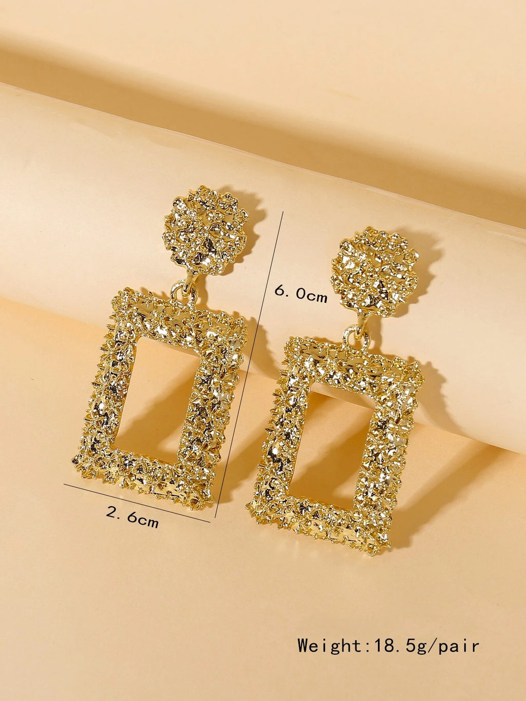 14959 1b-01-02 Pendientes Cuadrados 1 Par