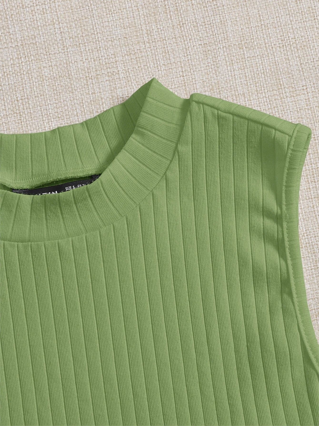 6368 EZwear Top tank unicolor tejido de canalé