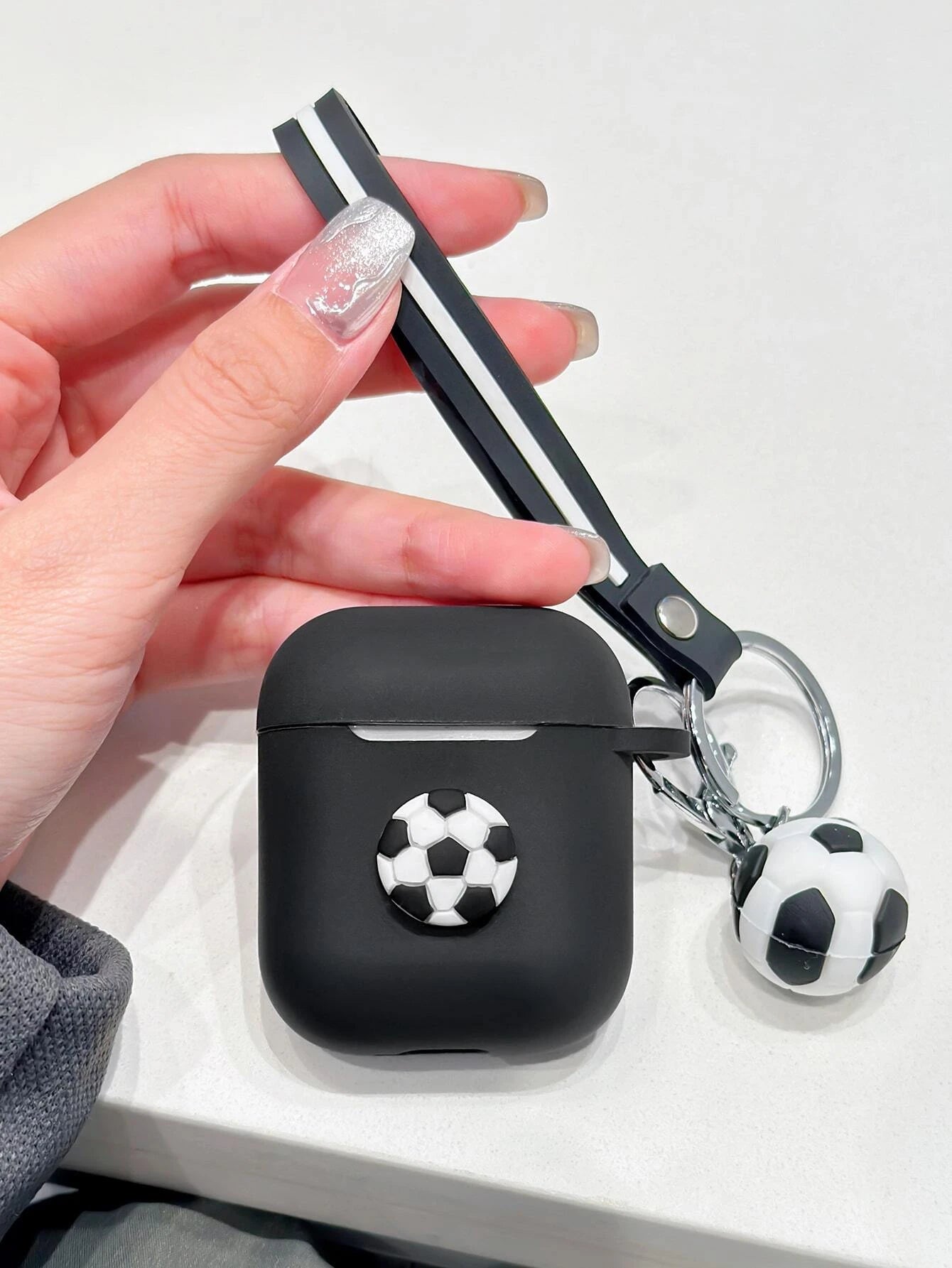 9889 2t-009 Funda compatible con Airpods fútbol