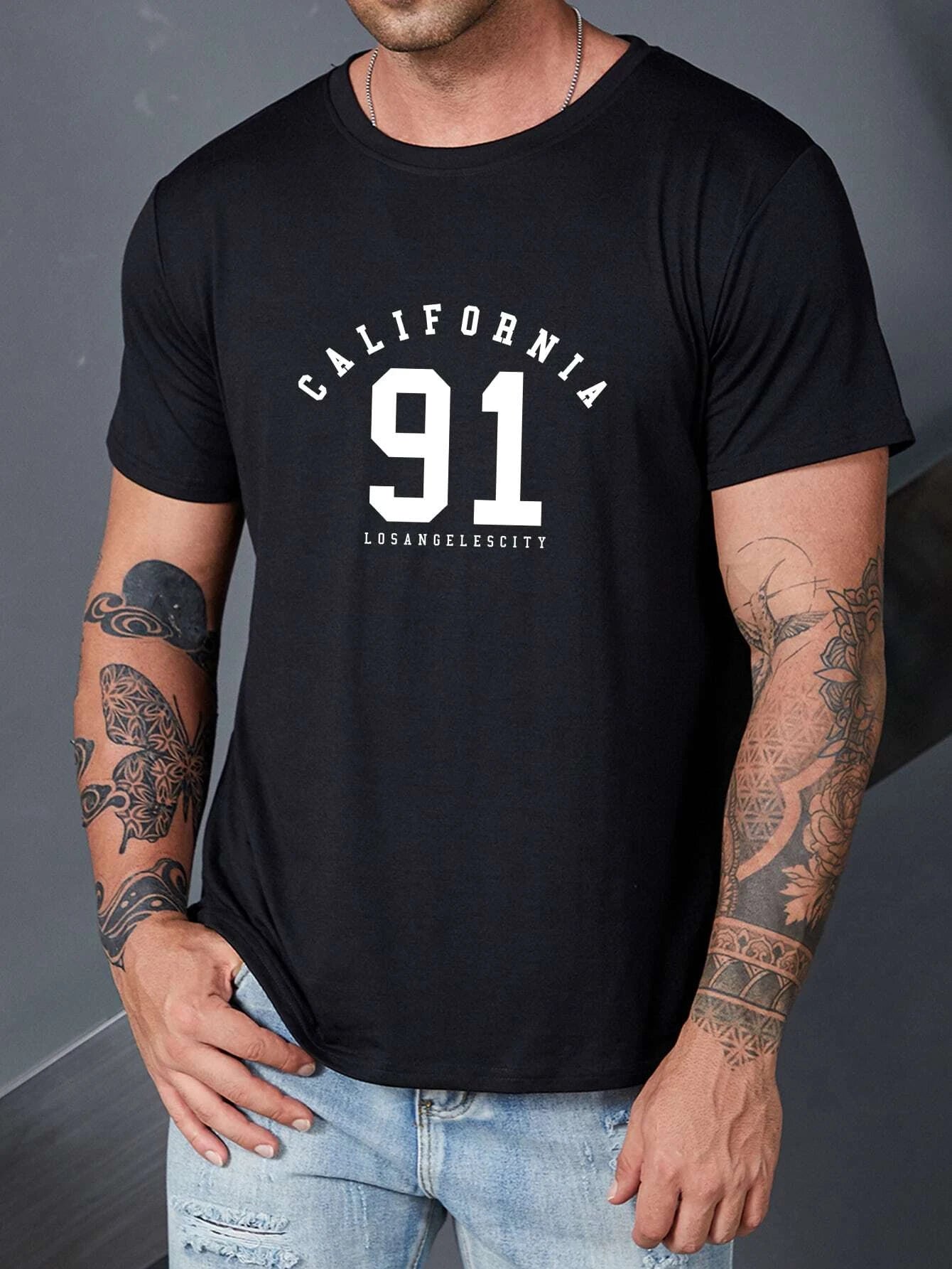 6986 a01-05 Camiseta con estampado de letra