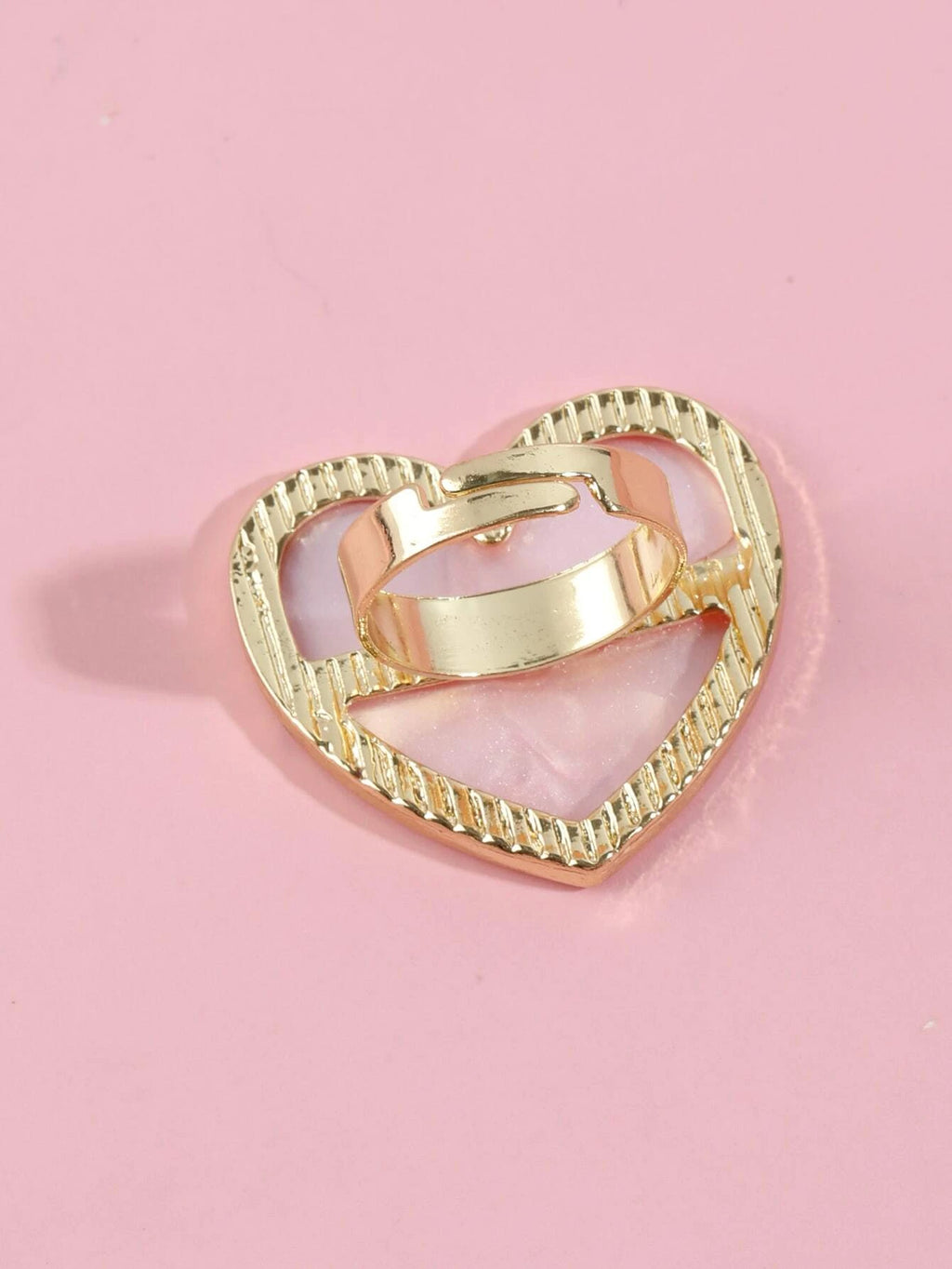 10225 1b-030 Una paleta de anillo de resina en forma de corazón para decoración de uñas