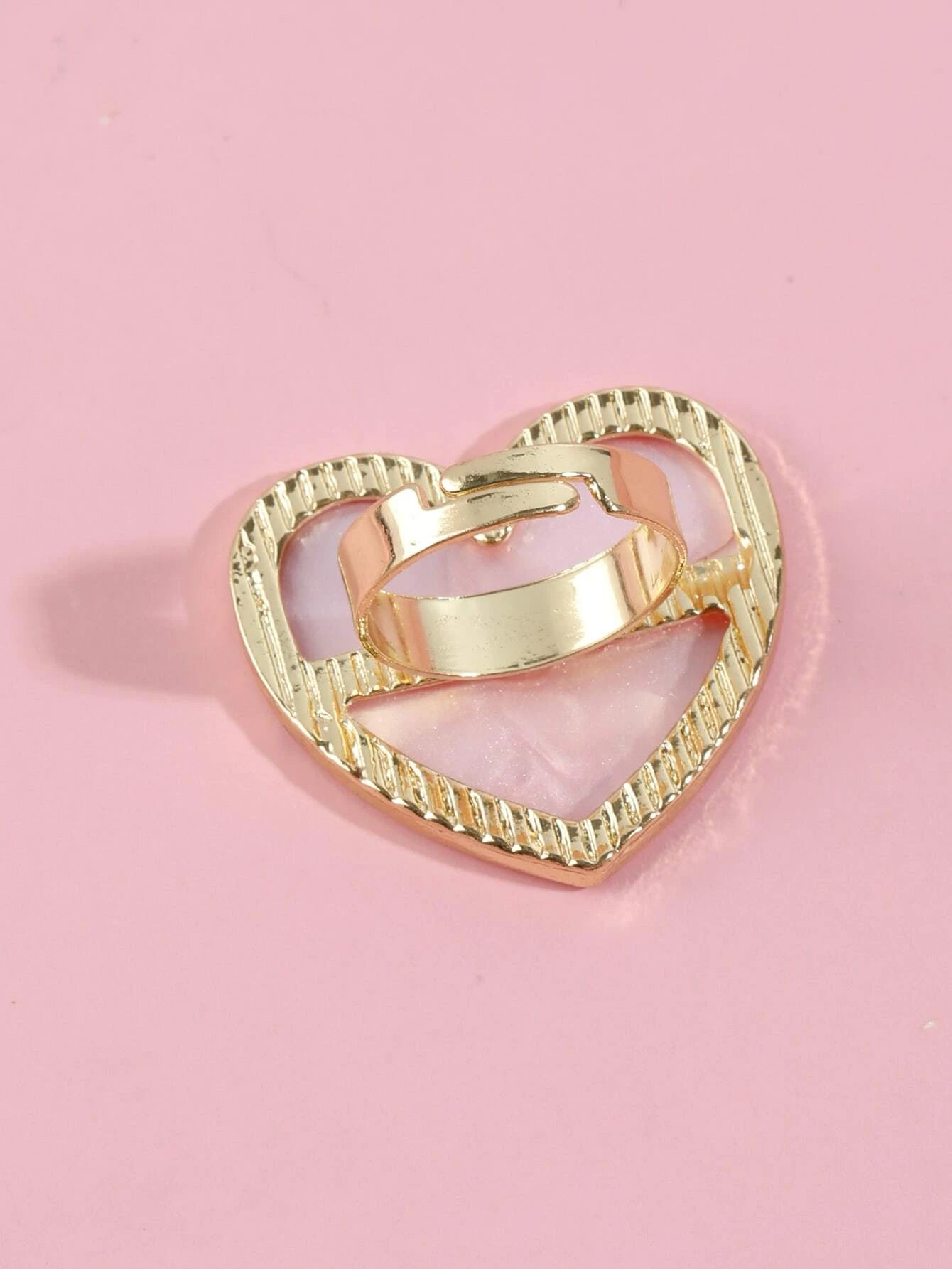 10225 1b-030 Una paleta de anillo de resina en forma de corazón para decoración de uñas