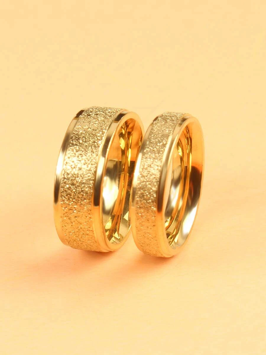 10764 1b-072 2 piezas Anillo pareja brillante