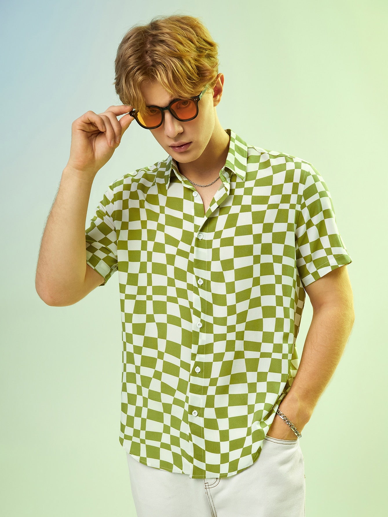 15401 1a-01-02 Camisa De Cuadros 1 Pza