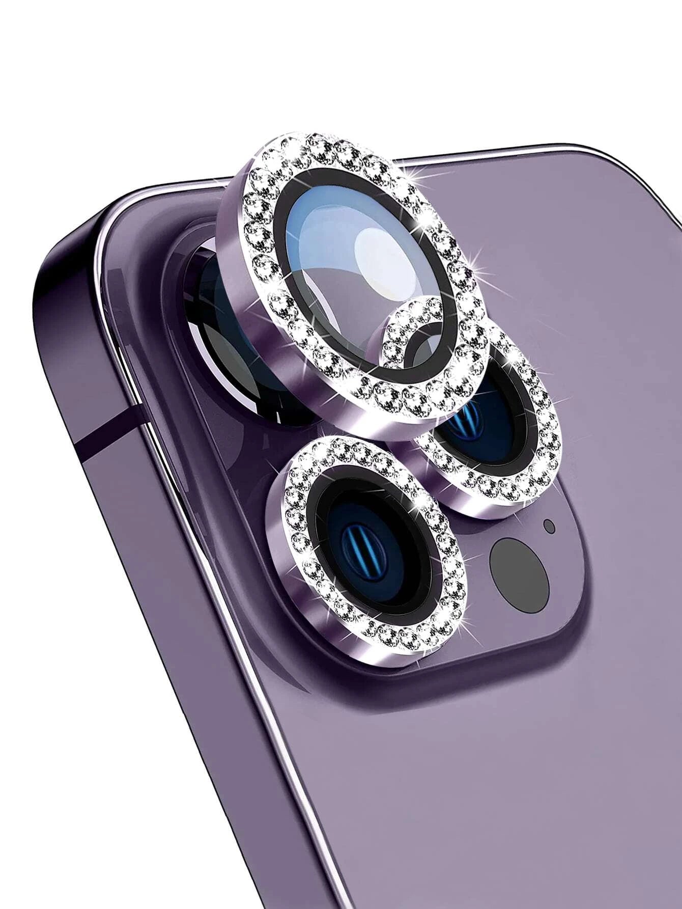 5634 a09-11 Protector de lente de cámara Glitter Eagle Eye de 3 piezas compatible con iPhone 15/15Pro/15Plus/15Promax