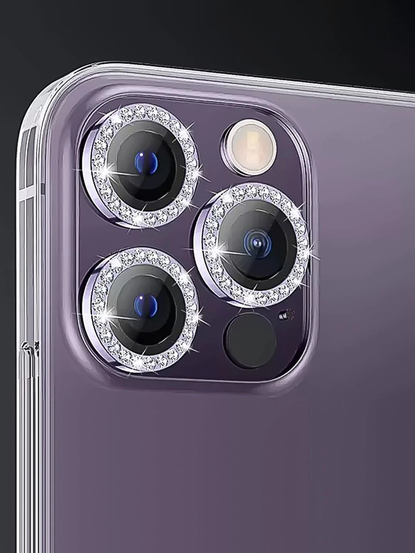 5634 a09-11 Protector de lente de cámara Glitter Eagle Eye de 3 piezas compatible con iPhone 15/15Pro/15Plus/15Promax