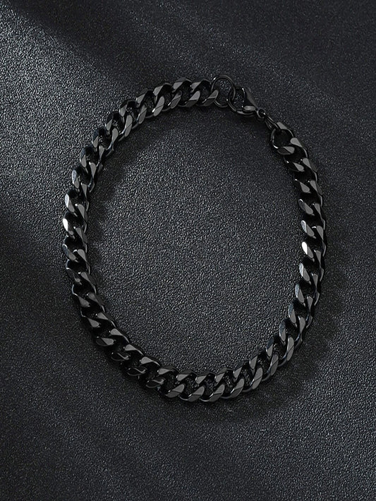 5187 1b-03-04 Pulsera minimalista de moda y popular para hombre de 1 pieza