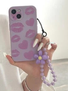 7070 2t-014 Funda para móvil con estampado de boca con acollador