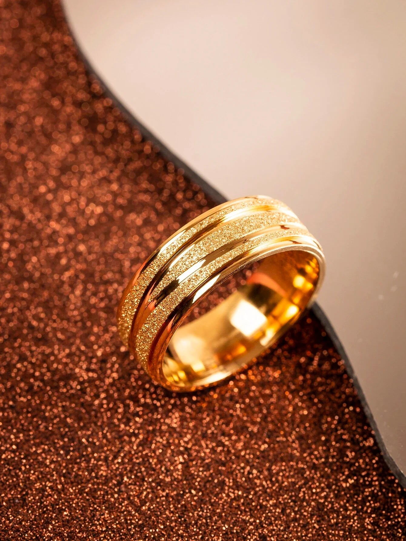 10307 1b-023 Anillo de acero inoxidable de malla de perlas