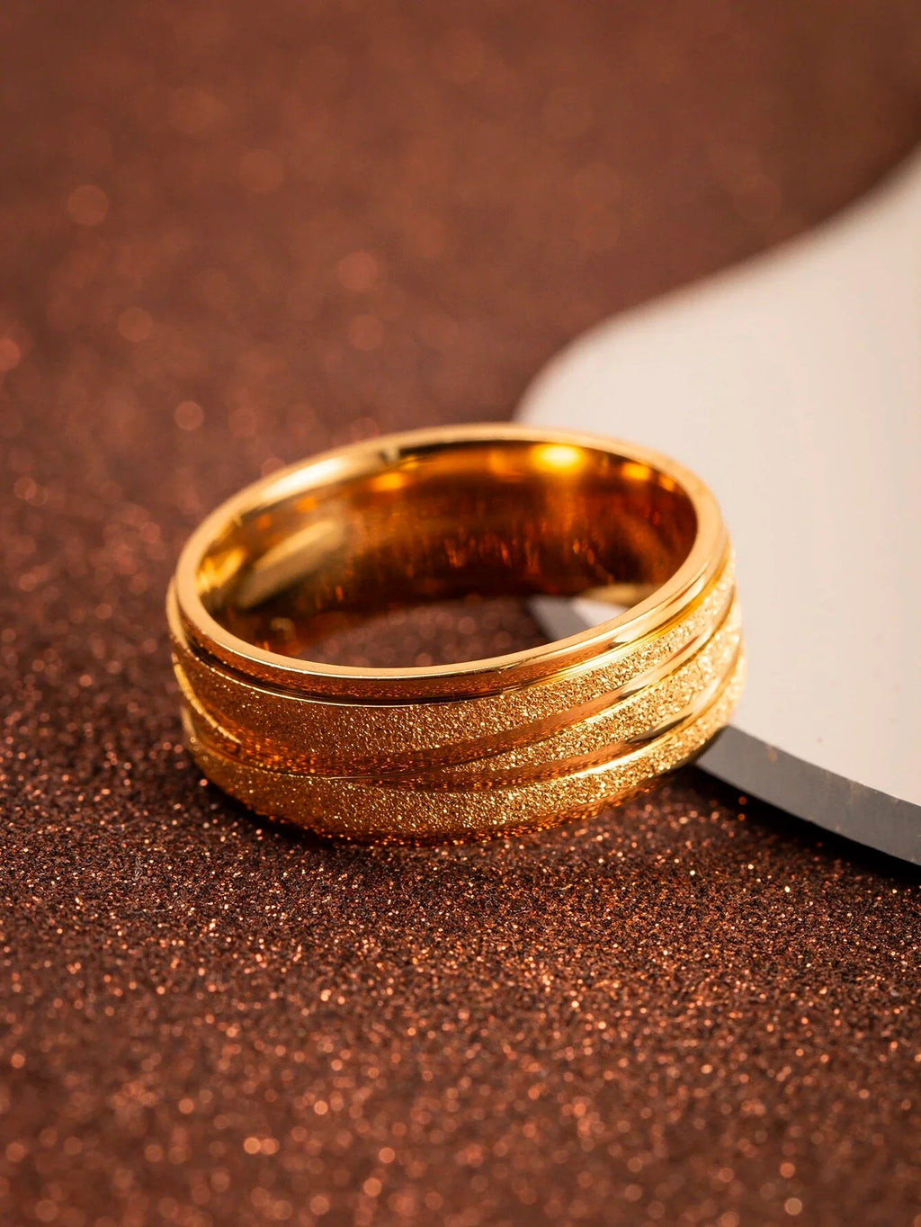 10307 1b-023 Anillo de acero inoxidable de malla de perlas