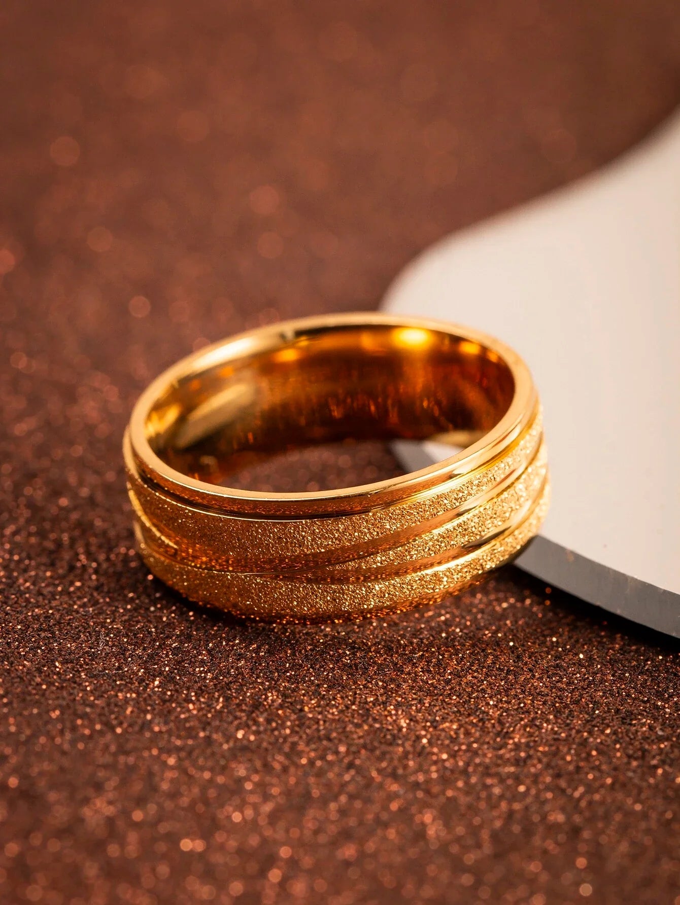 10307 1b-023 Anillo de acero inoxidable de malla de perlas