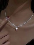 15194 1b-01-10 Collar zirconia cúbica con accesorio de corazón