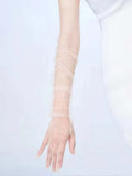 9327 1a-001 Guantes largos unicolor