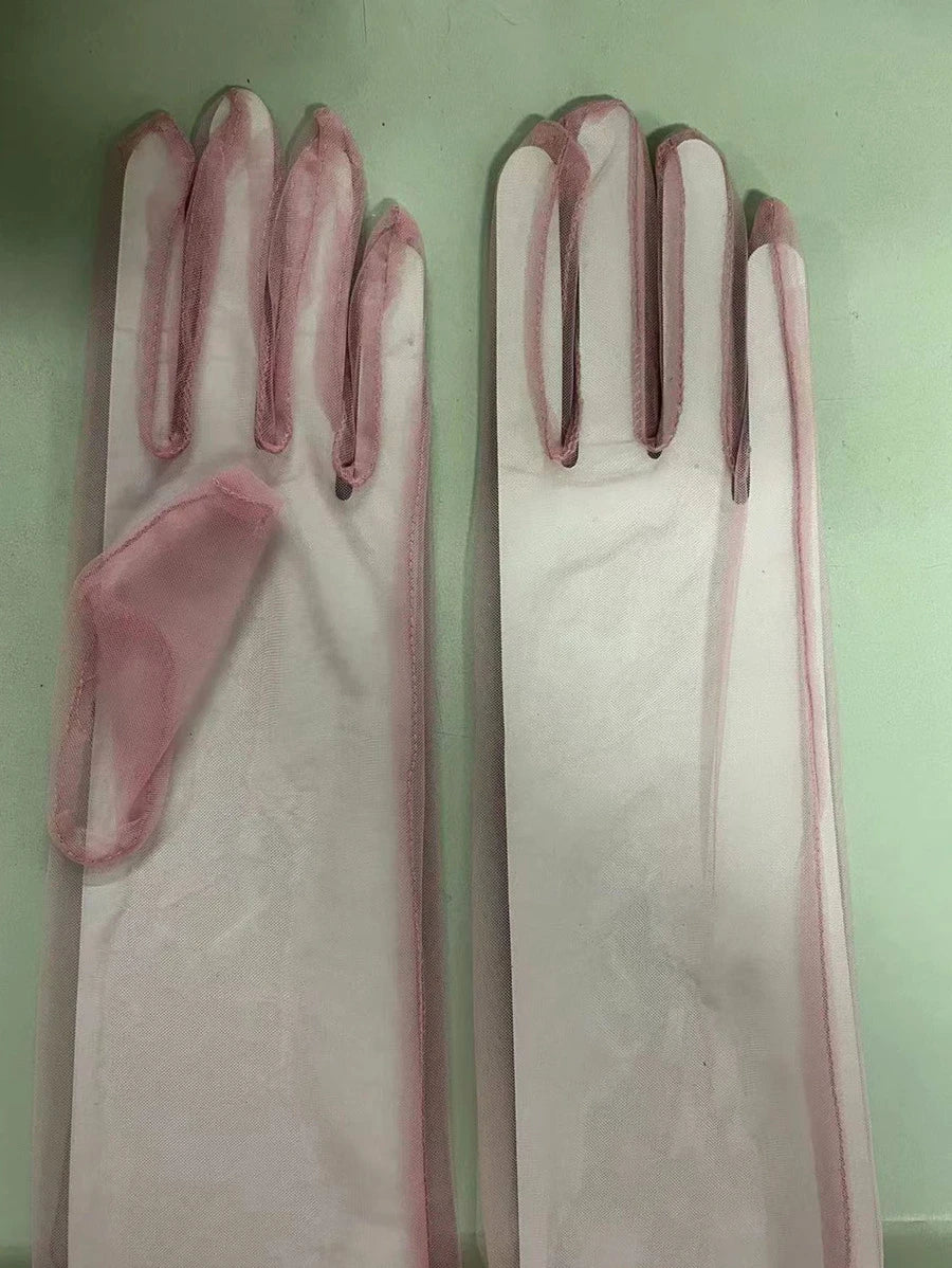 9328 1a-001 Guantes largos unicolor