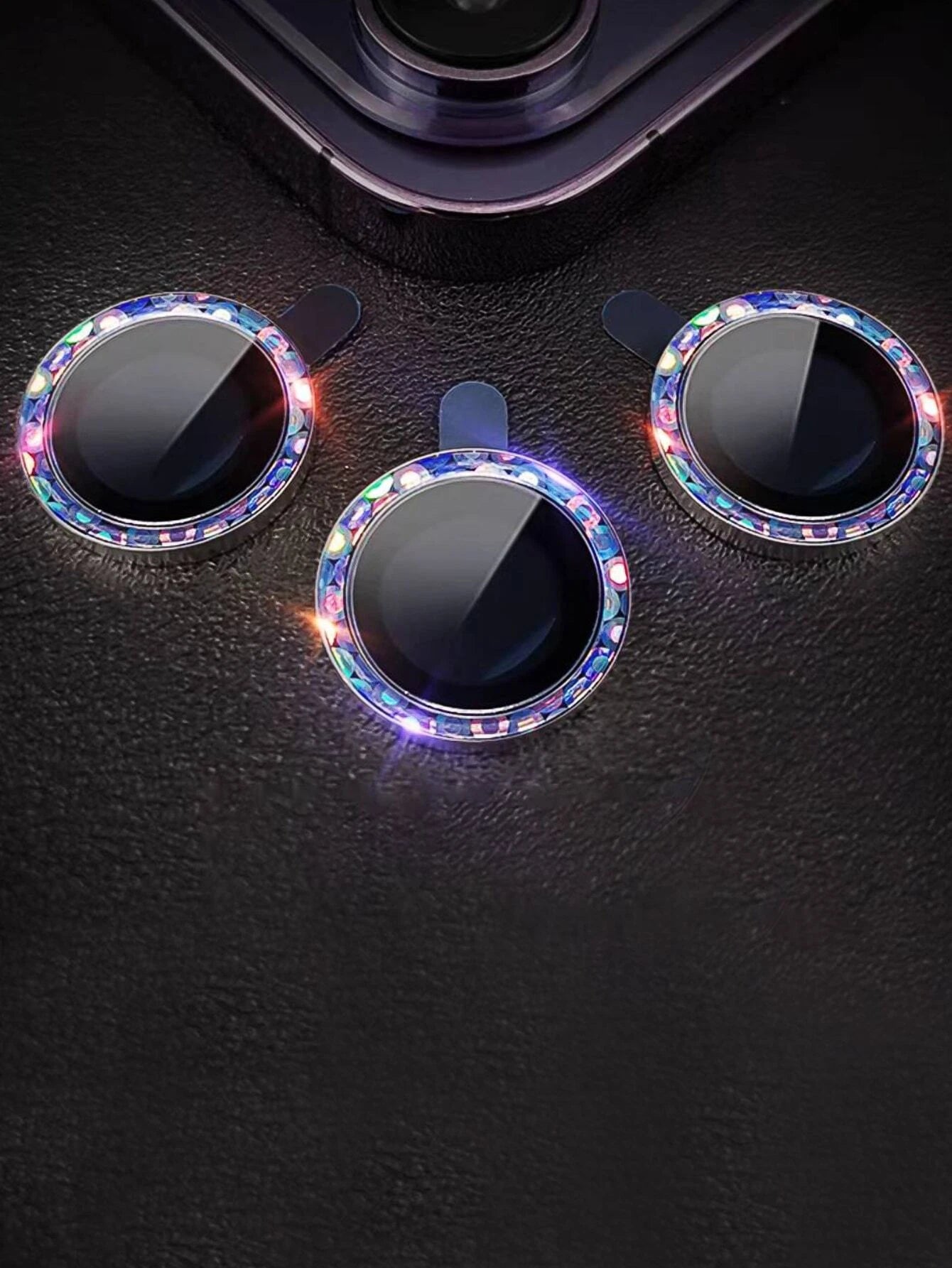 14026 2t-ProCa Protector holográfico de lente de teléfono 3 Pzas