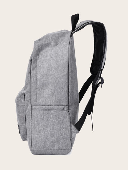 5291 a11-01 Mochila con parche de letras para hombre