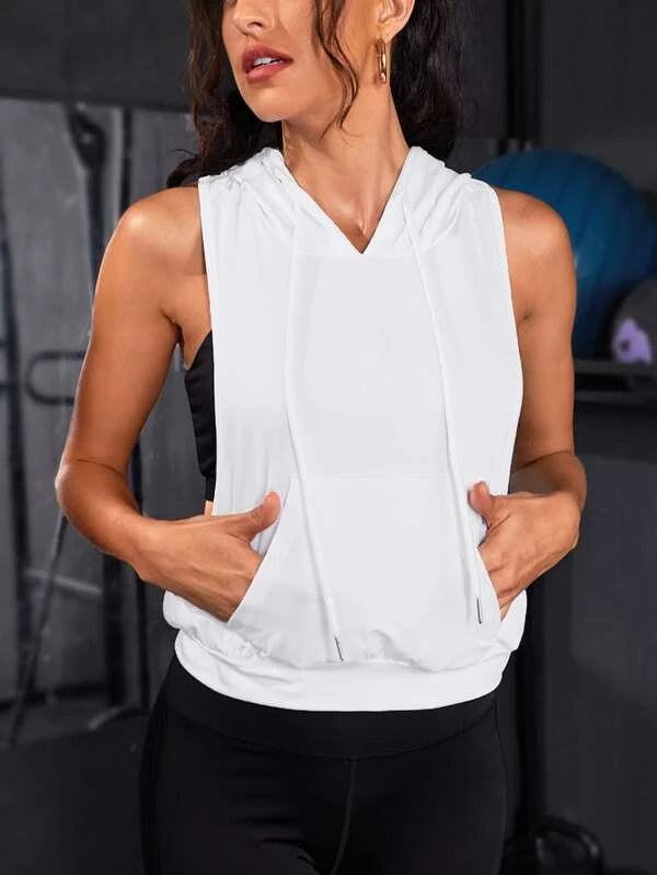 6535 1t-011 Sudadera deportiva con estampado de letra con capucha