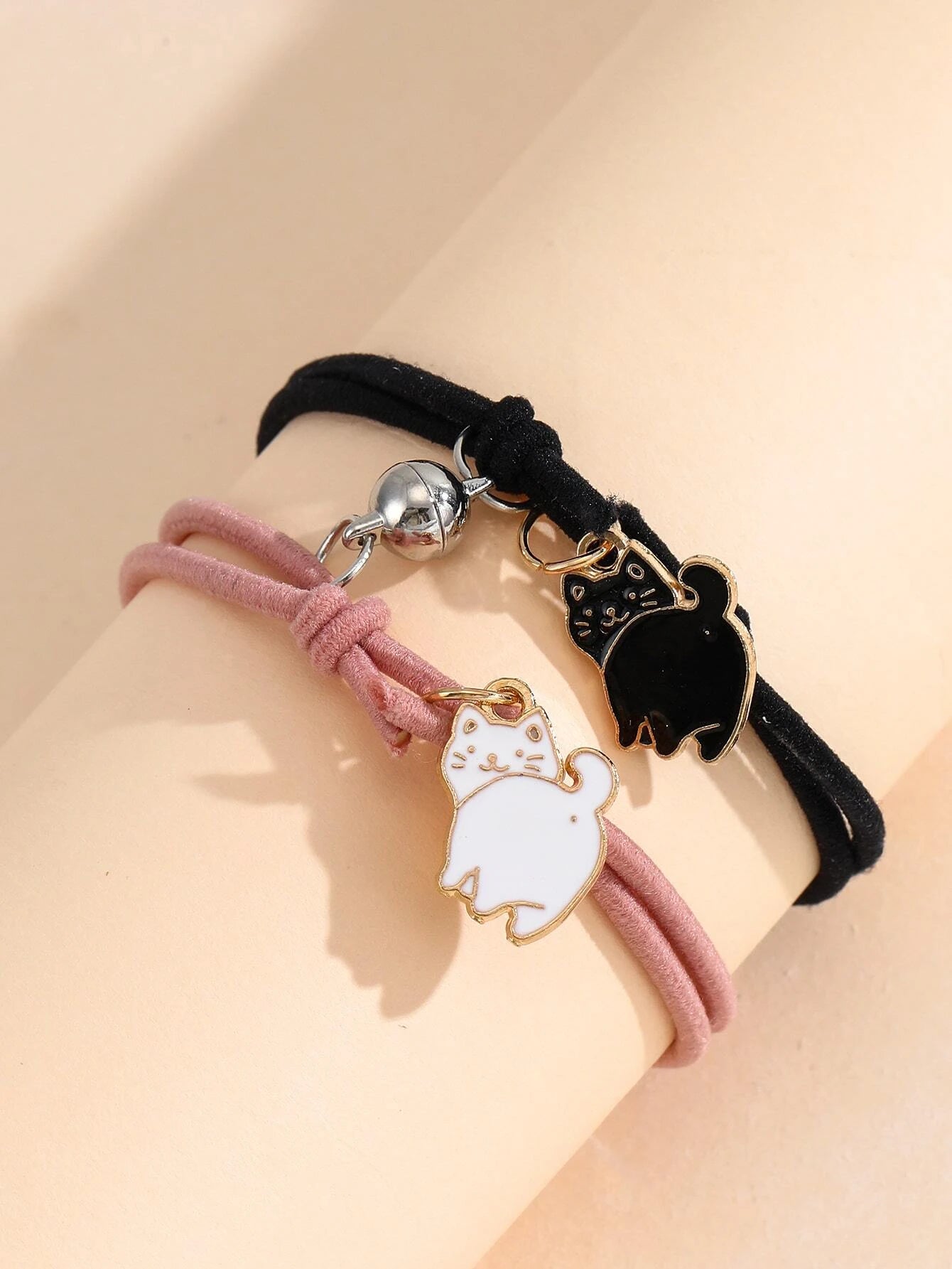 12769 1b-046 Pulsera Gatos 2 Pzas