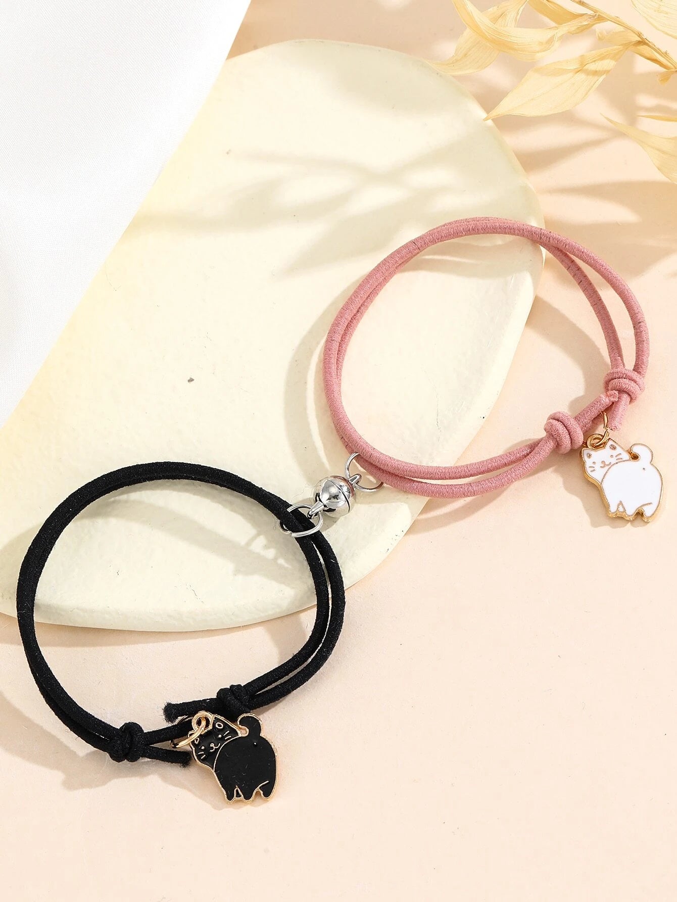 12769 1b-046 Pulsera Gatos 2 Pzas