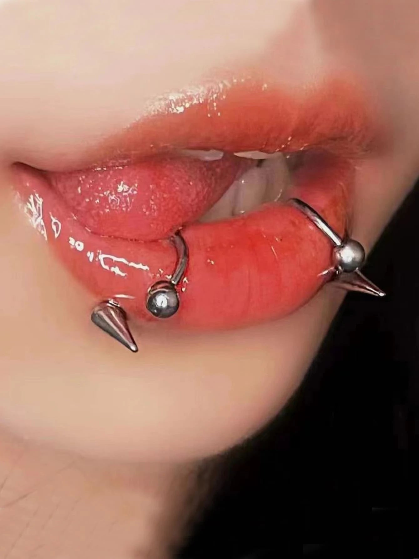 12638 1b-04-13 Piercing de Labio 2 Pzas