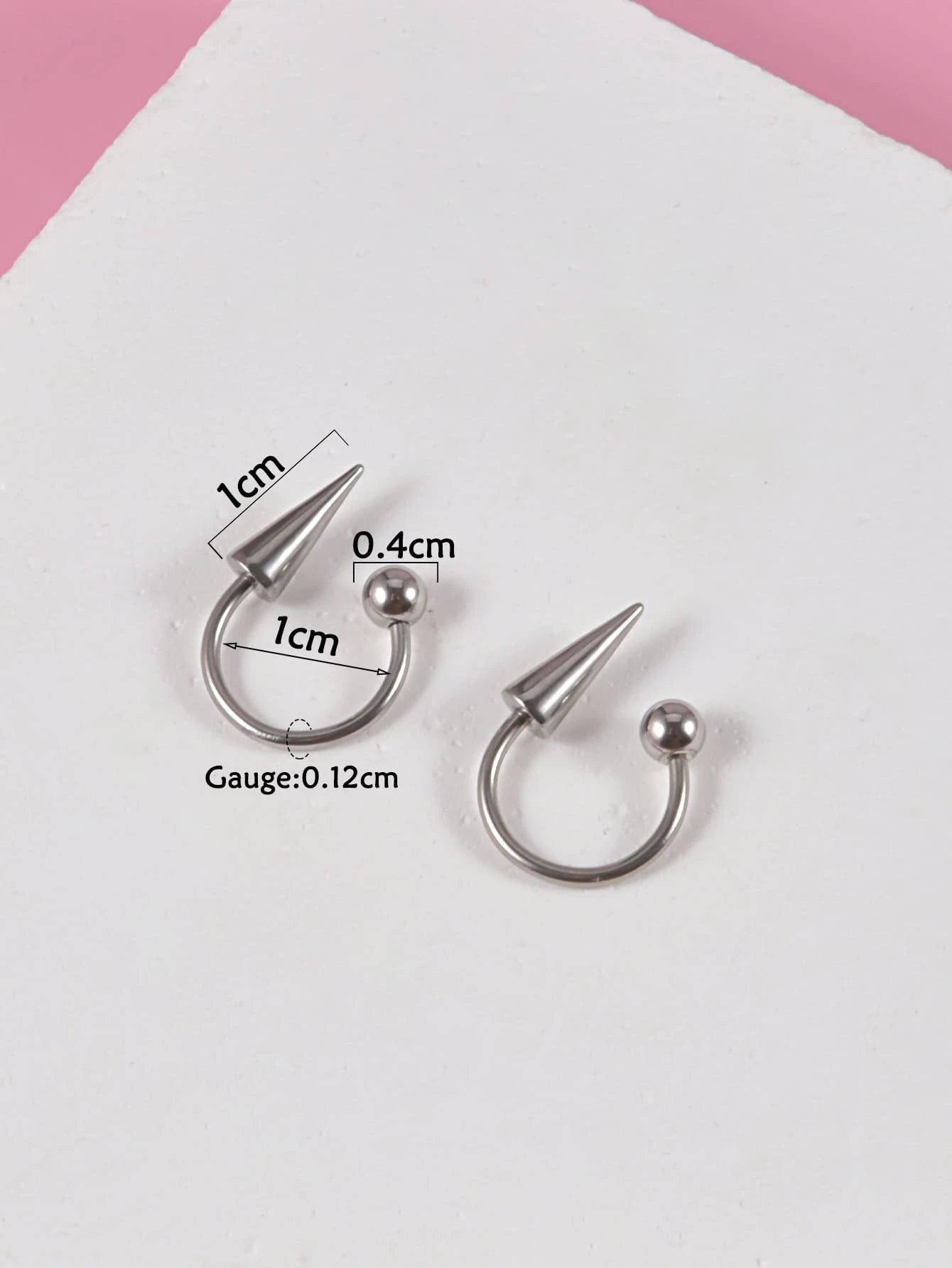 12638 1b-04-13 Piercing de Labio 2 Pzas