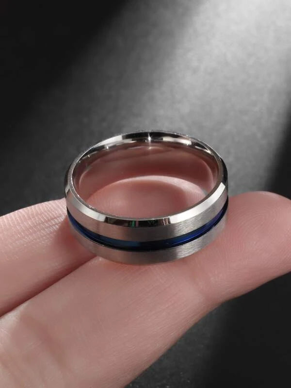 7178 b03-11 Hombres Anillo de dos tonos
