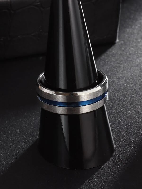 7178 b03-11 Hombres Anillo de dos tonos