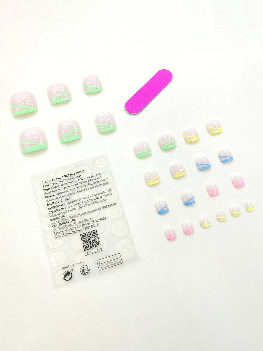 5472 1b-174 Uñas postizas 24 pzs