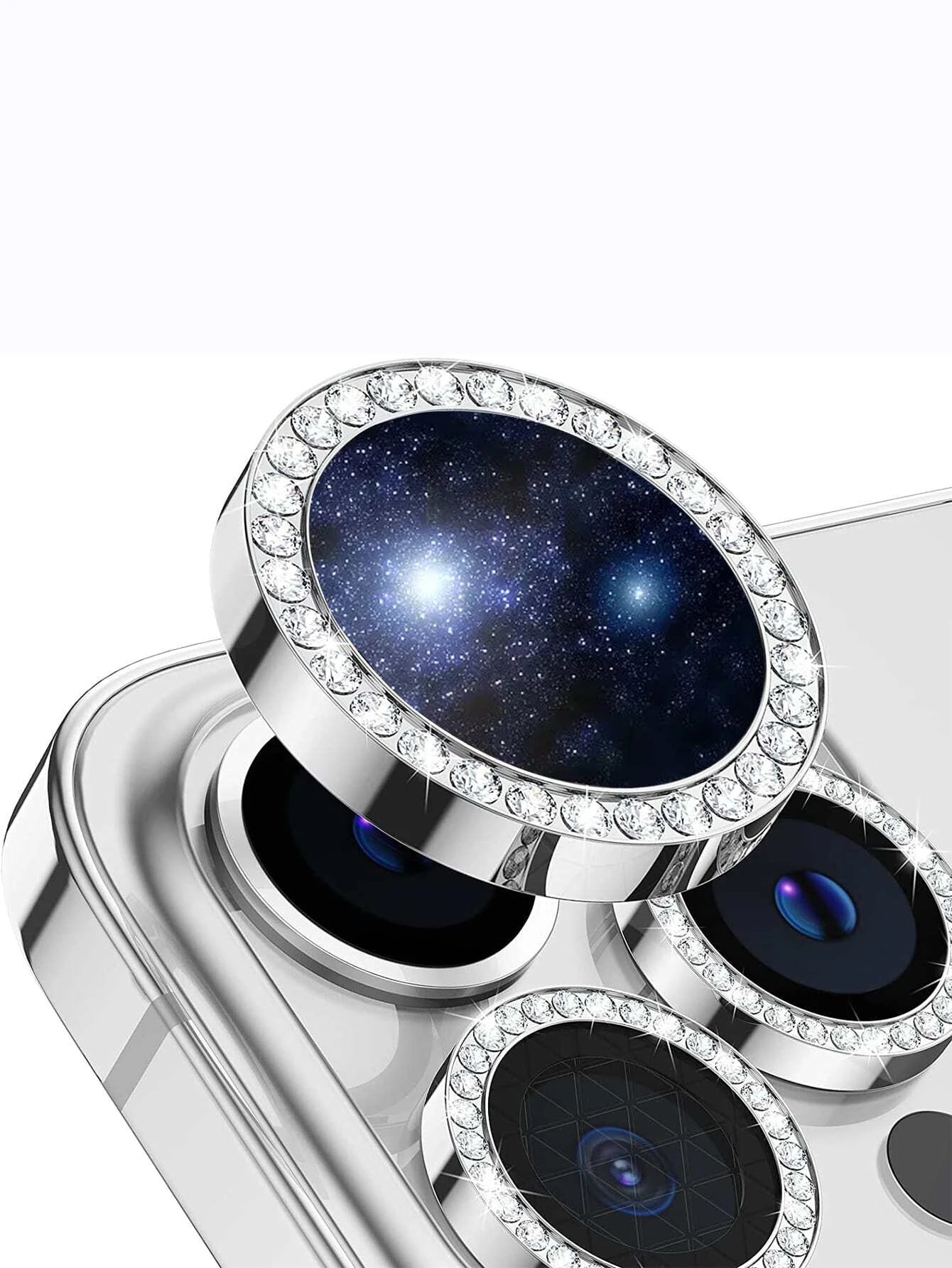 9175 2t-ProCa Protector de cámara con diseño de diamante de imitación ojo de águila