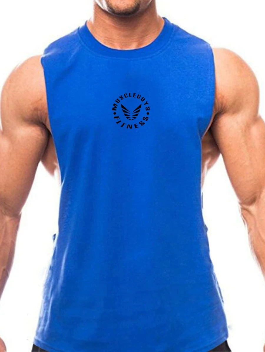 10834 1t-006 Top tank deportivo con estampado de letra