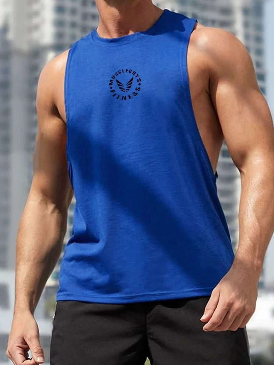 10834 1t-006 Top tank deportivo con estampado de letra
