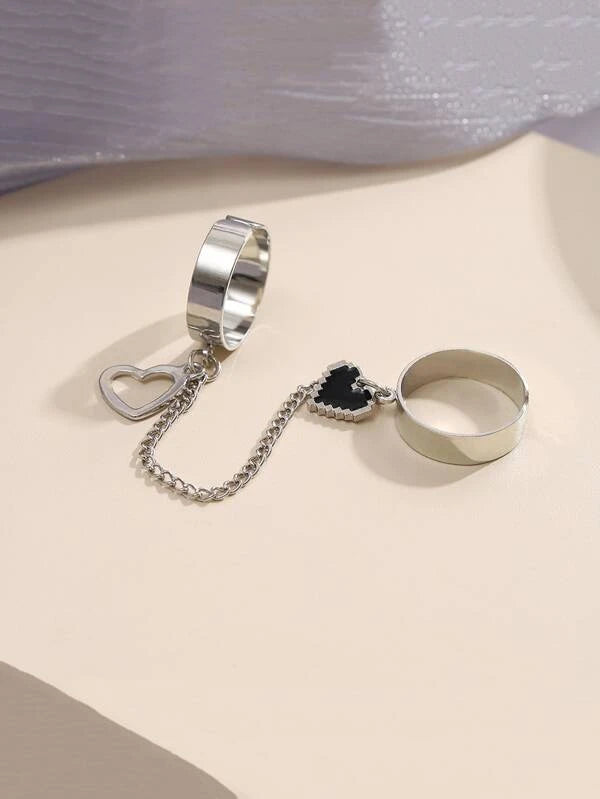 7479 1b-030 Anillo con dedo con adorno de corazón