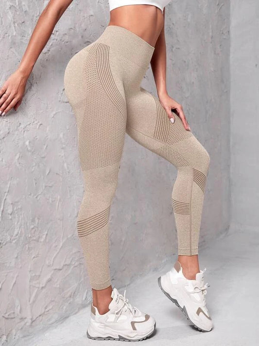 5039 1a-02-04 Yoga Basic Leggings deportivos de cintura ancha