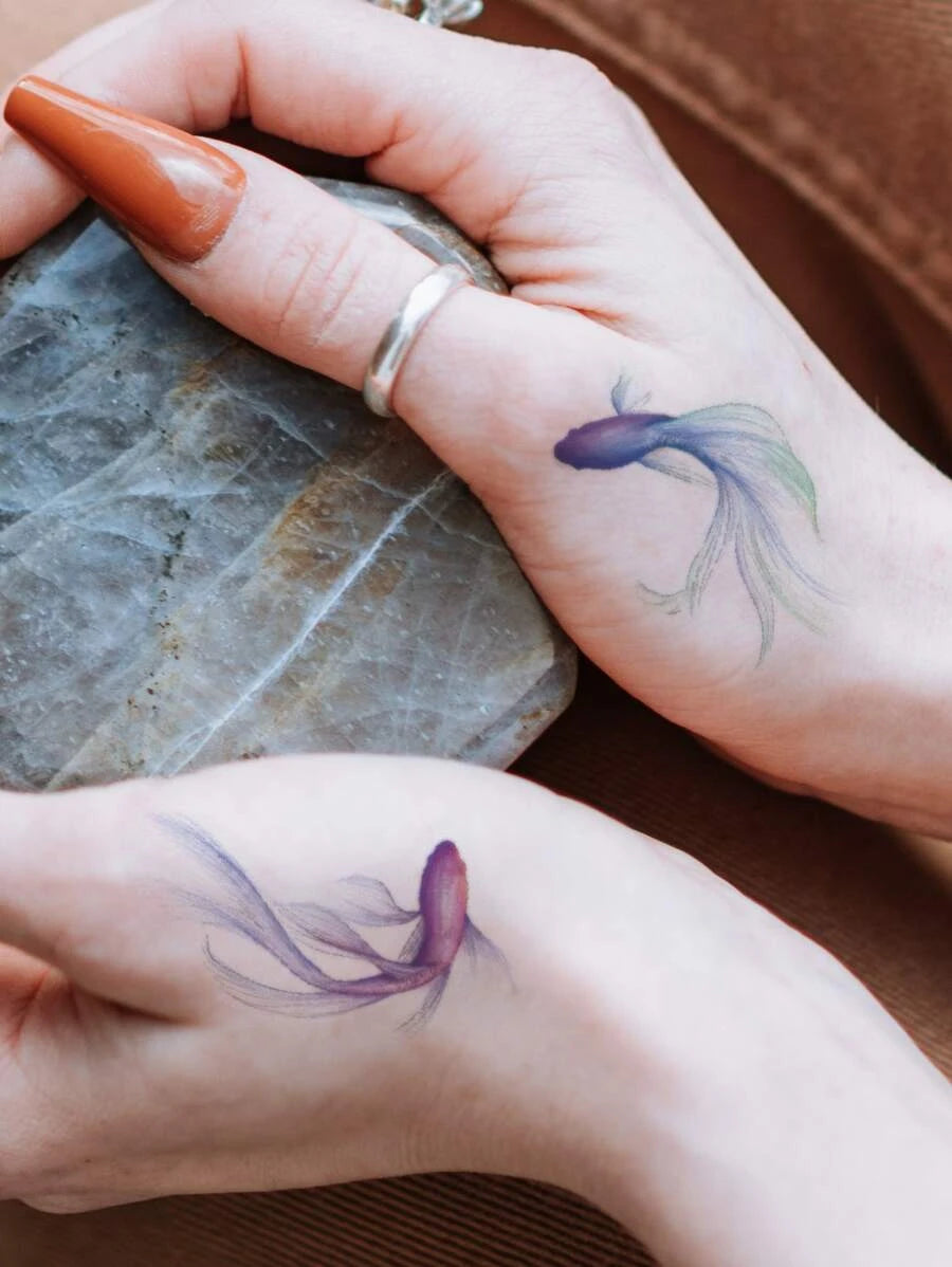 7884 1b-076 Etiqueta engomada del tatuaje