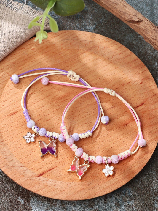 12770 1b-02-17 Pulsera Mariposa 2 Pzas