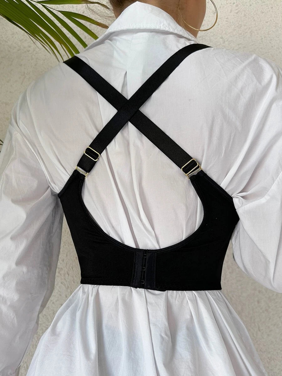 11557 1t-007 Cinturón corsé sin camisa Vestido