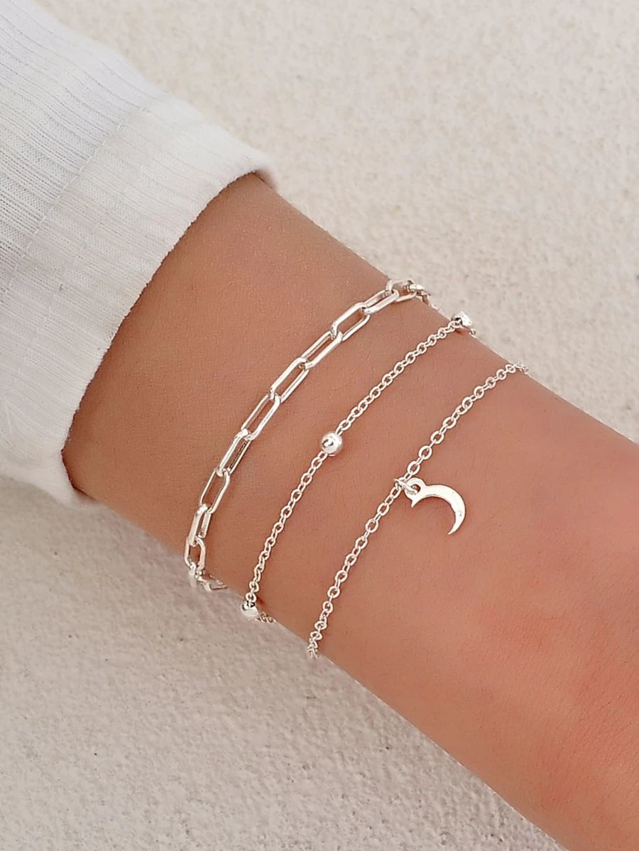 10902 1b-03-02 Tres piezas/set Pulseras Luna