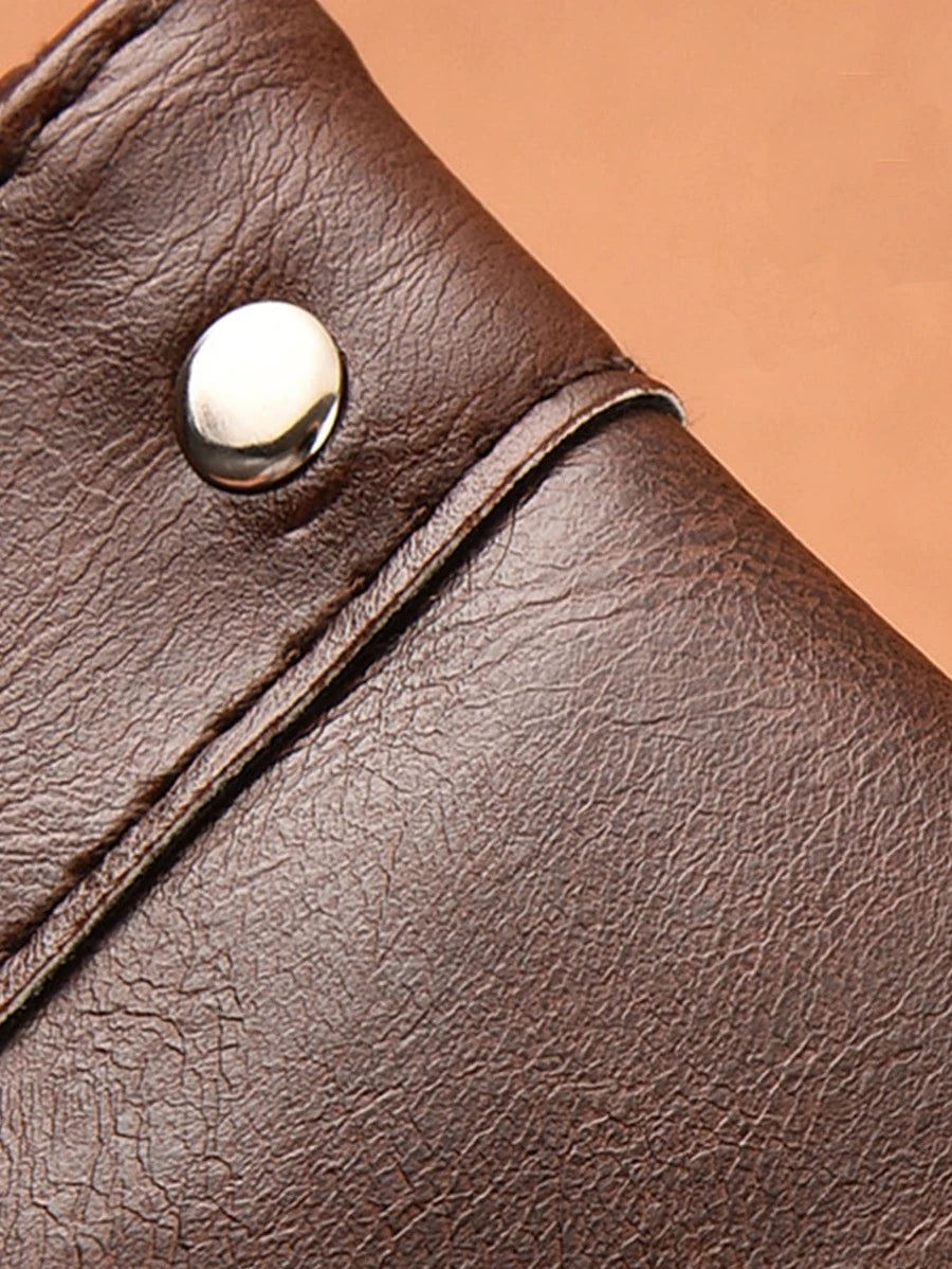 10150 c01-05 Monedero Con Detalles De Costura Y Decoración De Tachuelas