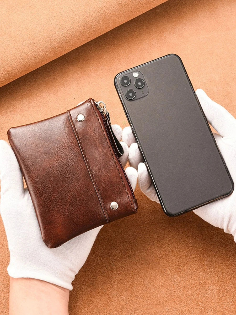 10150 c01-05 Monedero Con Detalles De Costura Y Decoración De Tachuelas