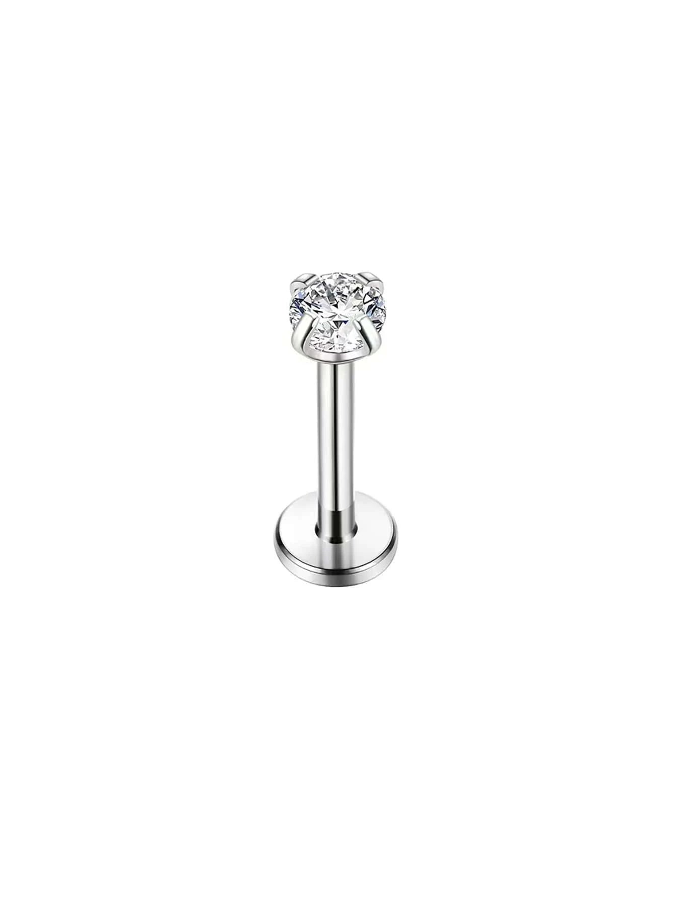 12639 1b-04-13 Piercing Plateado de labio 1 Pza