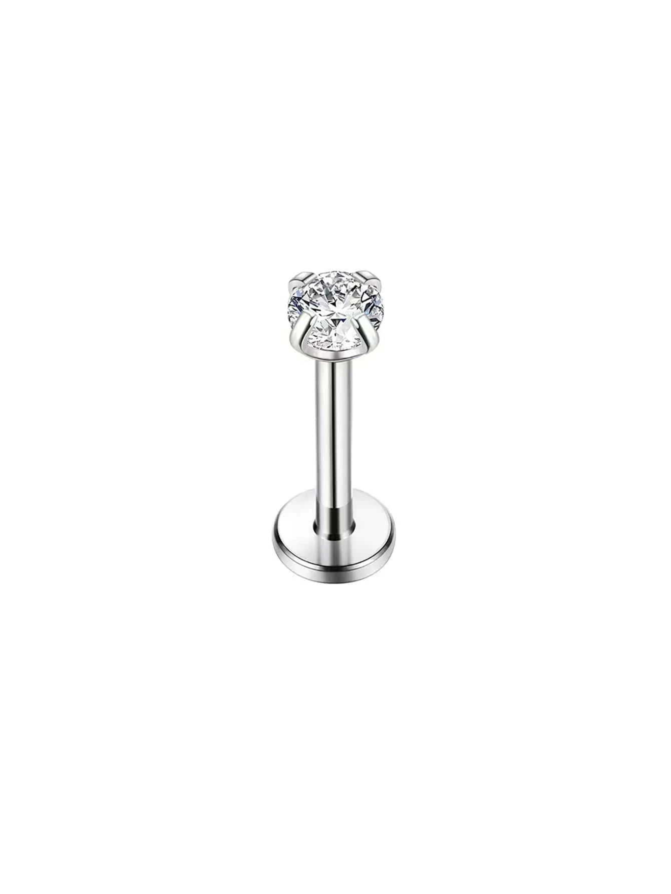12639 1b-011 Piercing Plateado de labio 1 Pza