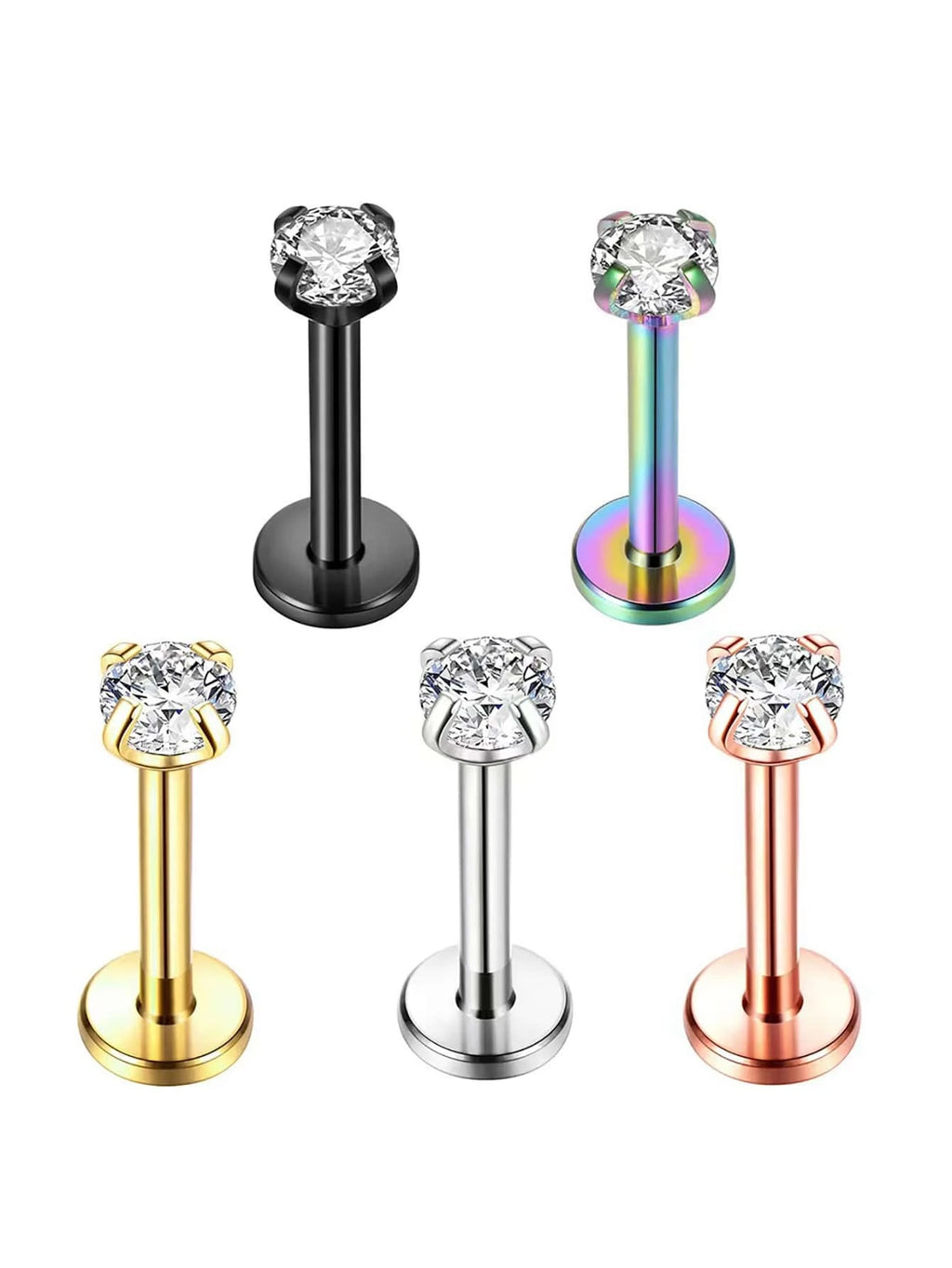 12639 1b-011 Piercing Plateado de labio 1 Pza