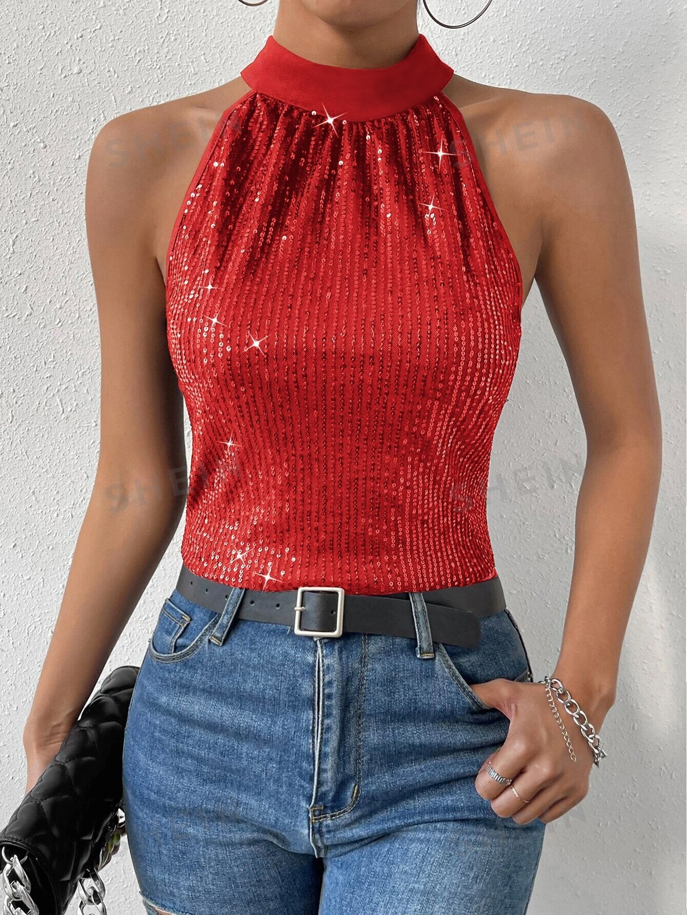 17411 1t-007 Top con lentejuelas 1 Pza